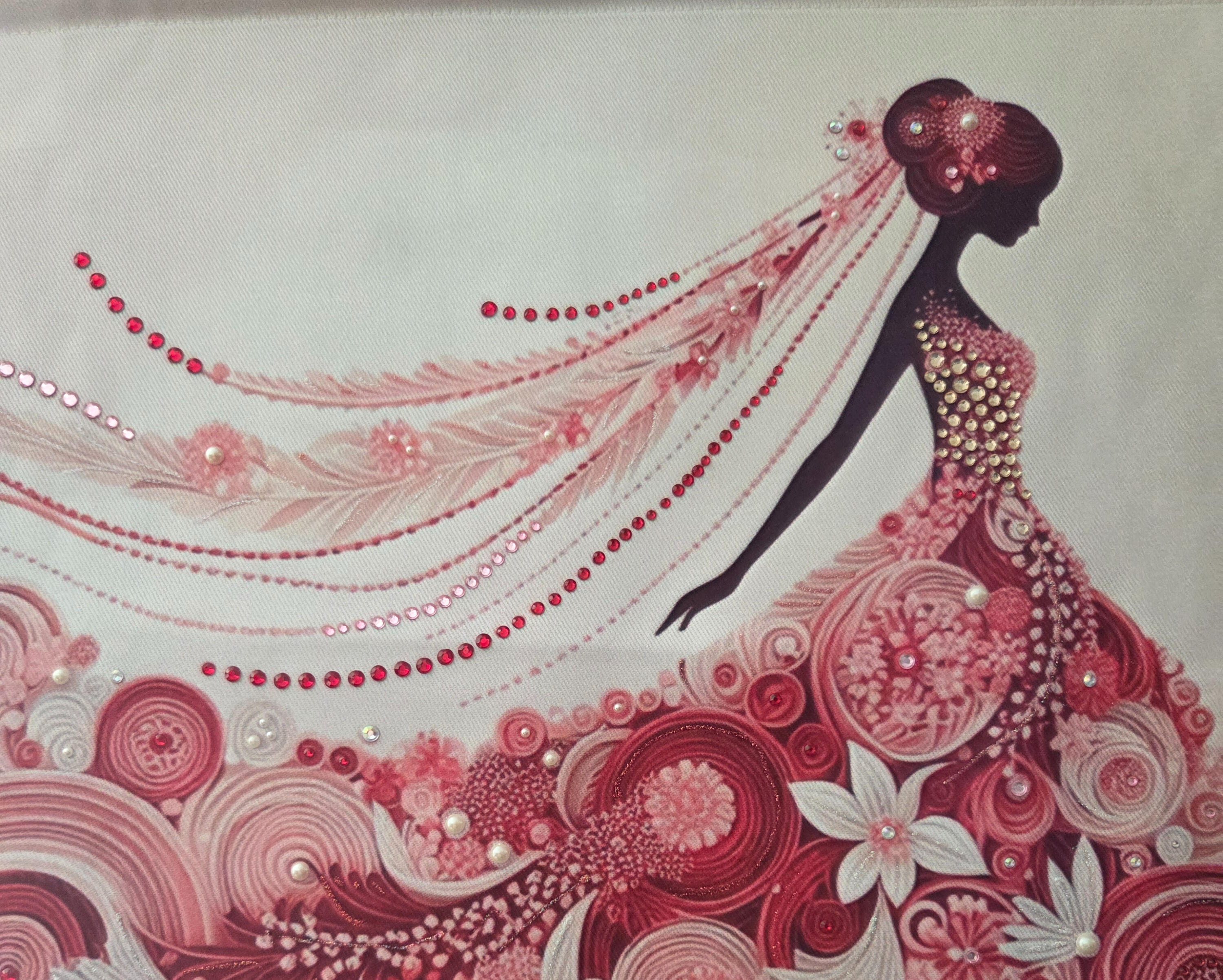 Romantic Whimsy Series Hanging Pennant with Paper Flower Set Wall Art